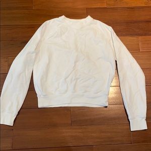 Brandy Melville white fitted crew neck